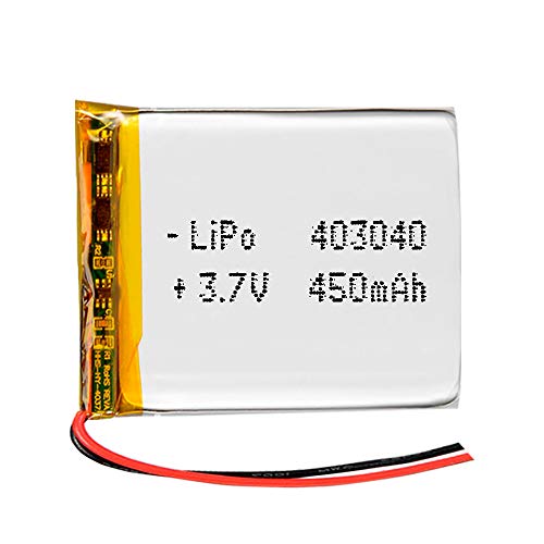 Akku 403040 LiPo 3.7V 450mAh 1.665Wh 1S 5C Liter Energy Battery Lithium Polymer Batterien Schutzplatine für Elektronik Wiederaufladbar - Nicht geeignet für Funksteuerung 42x30x4mm (450mAh|403040) von Liter energy battery