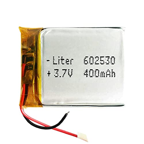 Akku 602530 LiPo 3.7V 400mAh 1.48Wh 1S 5C Liter Energy Battery para Electrónica Recargable teléfono portátil vídeo smartwatch reloj GPS - No Apta para Radio Control 32x25x6mm (400mAh|602530) von Liter energy battery