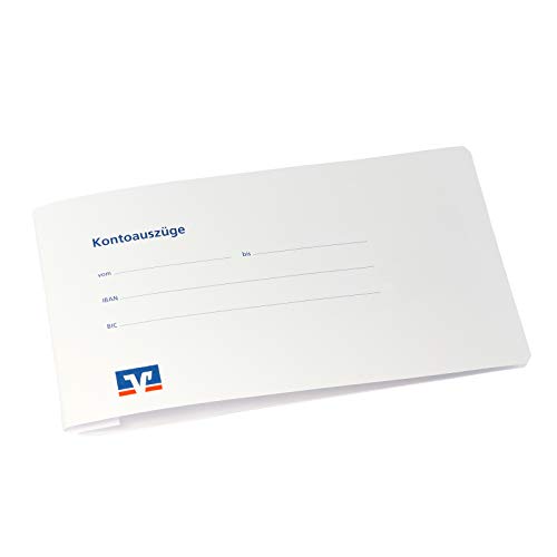 100 x Volksbank-Raiffeisenbank Hefter Kontoauszugshefter für Kontoauszüge, Mappen, Kontoauszugsmappen von Litfax GmbH