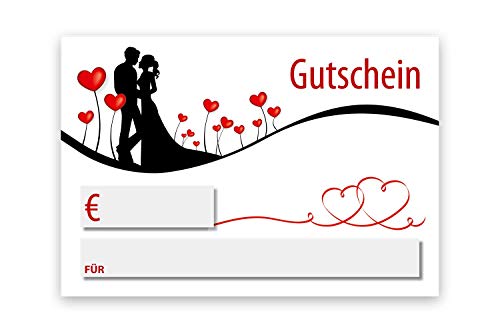 "Hochzeit - Rot" Gutschein, Gutscheinübergabe, Geschenkgutschein von Litfax GmbH