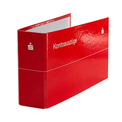 10 x Kontoauszugsordner, Bankordner, Ordner für Kontoauszüge rot mit Sparkassen Logo weiß… von Litfax