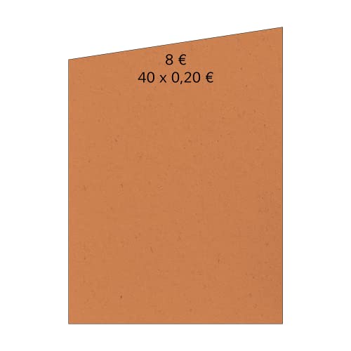 1000 x Handrollpapier für 40 x 0,20 € (orange), Rollgeld, Münzrollenpapier für Euro Münzen, Geldrollen von Litfax