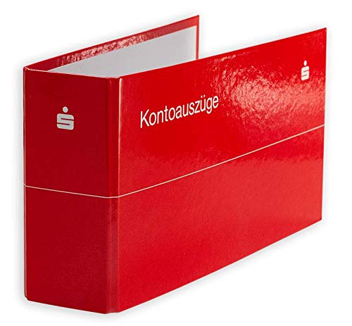 3 x Kontoauszugsordner, Bankordner, Ordner für Kontoauszüge rot mit Sparkassen Logo weiß… von Litfax
