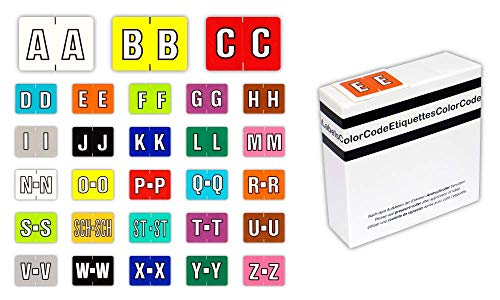 Color Buchstabensignale T, lila, Farbsystem Leitz/Elba, 250 Stück auf Rolle von Litfax