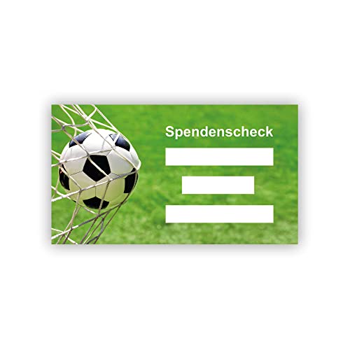 "Fußball" Spendenscheck PR-Scheck Dekoscheck (5 Stück) - Größe: 60 x 34 cm von Litfax
