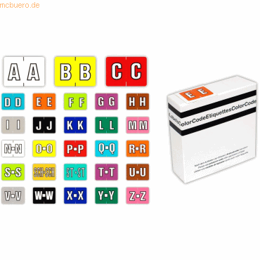 Litfax Color Buchstaben-Signale A (Farbsystem Leitz/Elba) weiß VE=250 von Litfax
