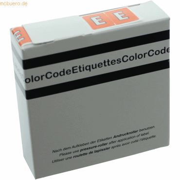 Litfax Color Buchstaben-Signale E (Farbsystem Leitz/Elba) orange VE=25 von Litfax