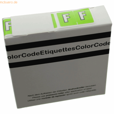 Litfax Color Buchstaben-Signale F (Farbsystem Leitz/Elba) hellgrün VE= von Litfax
