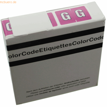 Litfax Color Buchstaben-Signale G (Farbsystem Leitz/Elba) lila VE=250 von Litfax