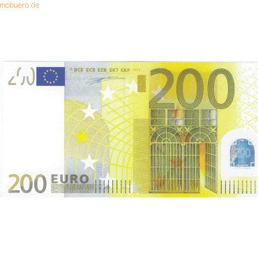 Litfax Euro-Schein 200€ 199x103mm banderoliert VE=75 Stück Litfax Euro-Schein 200€ 199x103mm banderoliert VE=75 Stück von Litfax