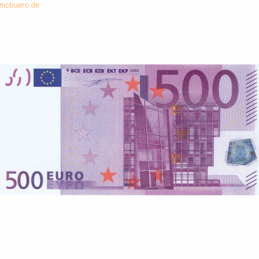 Litfax Euro-Schein 500€ 203x103mm banderoliert VE=75 Stück Litfax Euro-Schein 500€ 203x103mm banderoliert VE=75 Stück von Litfax