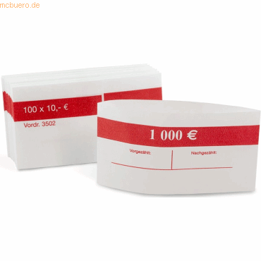 Litfax Geldbanderole für 100x10,00 EUR neutral VE=1000 Stück rot Litfax Geldbanderole für 100x10,00 EUR neutral VE=1000 Stück rot von Litfax