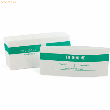 Litfax Geldbanderole für 100x100,00 EUR neutral VE=1000 Stück grün Litfax Geldbanderole für 100x100,00 EUR neutral VE=1000 Stück grün von Litfax