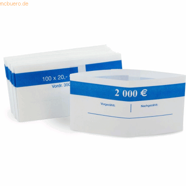 Litfax Geldbanderole für 100x20,00 EUR neutral VE=1000 Stück blau Litfax Geldbanderole für 100x20,00 EUR neutral VE=1000 Stück blau von Litfax