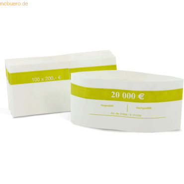 Litfax Geldbanderole für 100x200,00 EUR neutral VE=1000 Stück grüngelb Litfax Geldbanderole für 100x200,00 EUR neutral VE=1000 Stück grüngelb von Litfax