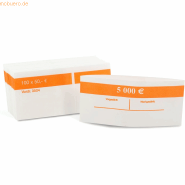 Litfax Geldbanderole für 100x50,00 EUR neutral VE=1000 Stück orange Litfax Geldbanderole für 100x50,00 EUR neutral VE=1000 Stück orange von Litfax