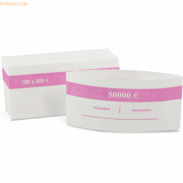 Litfax Geldbanderole für 100x500,00 EUR neutral VE=1000 Stück violett von Litfax