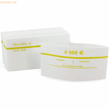 Litfax Geldbanderole für 20x200,00 EUR neutral VE=1000 Stück grün-gelb Litfax Geldbanderole für 20x200,00 EUR neutral VE=1000 Stück grün-gelb von Litfax