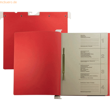Litfax Hängekreditmappe combi.map mit 4-teiligem Register TYP 2 rot Litfax Hängekreditmappe combi.map mit 4-teiligem Register TYP 2 rot von Litfax