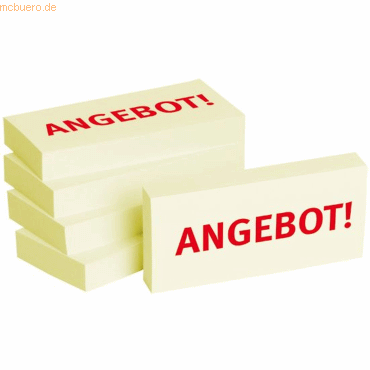 Litfax Haftnotizen 75x35mm gelb 'Angebot!' VE = 5 Blöcke Litfax Haftnotizen 75x35mm gelb 'Angebot!' VE = 5 Blöcke von Litfax