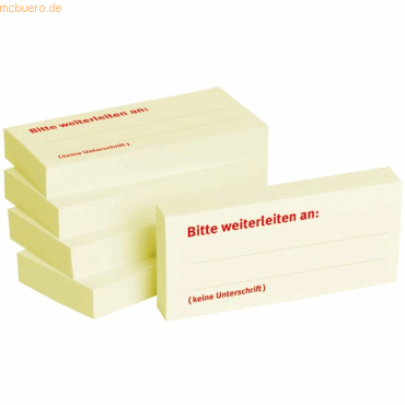 Litfax Haftnotizen 75x35mm gelb 'Bitte weiterleiten an: (keine Untersc Litfax Haftnotizen 75x35mm gelb 'Bitte weiterleiten an: (keine Untersc von Litfax