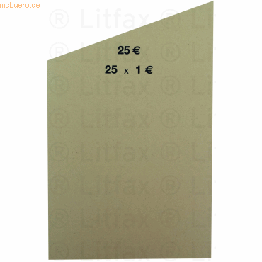 Litfax Handrollpapier 25x1,00 € gelb VE=1000 Stück von Litfax