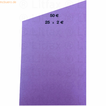 Litfax Handrollpapier 25x2,00 € violett VE=1000 Stück Litfax Handrollpapier 25x2,00 € violett VE=1000 Stück von Litfax
