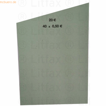 Litfax Handrollpapier 40x0,50 € grün VE=1000 Stück von Litfax