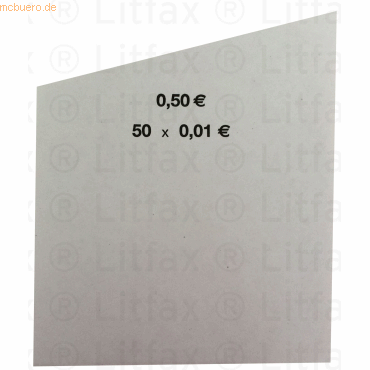 Litfax Handrollpapier 50x0,01 € weiß VE=1000 Stück von Litfax