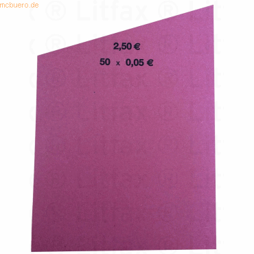 Litfax Handrollpapier 50x0,05 € rot VE=1000 Stück Litfax Handrollpapier 50x0,05 € rot VE=1000 Stück von Litfax
