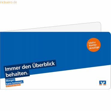 Litfax Kontoauszugsmappen Genobanken 'Morgen kann kommen' VE=100 Stück von Litfax