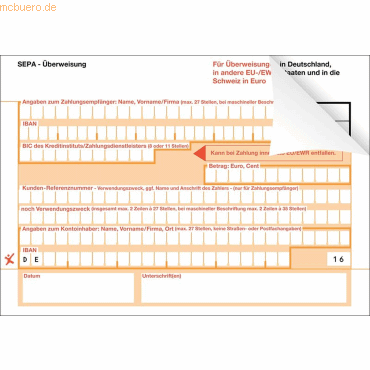 Litfax SEPA-Überweisung 2-fach neutral VE=1000 Stück von Litfax