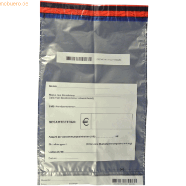 Litfax Sicherheitstasche mit Multistückelung 295x465 + 30mm Bon VE=100 Litfax Sicherheitstasche mit Multistückelung 295x465 + 30mm Bon VE=100 von Litfax