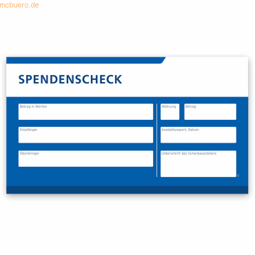 Litfax Spendenscheck 'Lulu' neutral 60x34cm Litfax Spendenscheck 'Lulu' neutral 60x34cm von Litfax