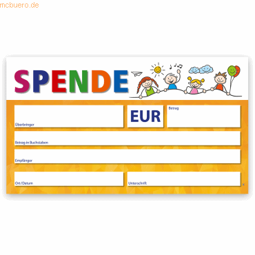 Litfax Spendenscheck 'Pippi' neutral 60x34cm Litfax Spendenscheck 'Pippi' neutral 60x34cm von Litfax
