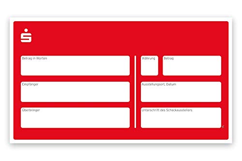 Litfax Spendenscheck XXL- Susi Bankenscheck, 60x34 cm (3er Pack) - Stärke 3mm - Flexibel beschreibbar - Witterungsbeständig - PR Scheck - Riesenscheck - für Veranstaltungen - Scheck Groß von Litfax