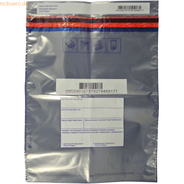 Litfax Standard-Safebag 395x510 + 30mm Bon oben Maxi VE=100 Stück Litfax Standard-Safebag 395x510 + 30mm Bon oben Maxi VE=100 Stück von Litfax