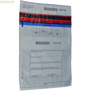 Litfax Standard-Safebag 50mµ 195x265 + 30mm Bon VE=100 Stück von Litfax