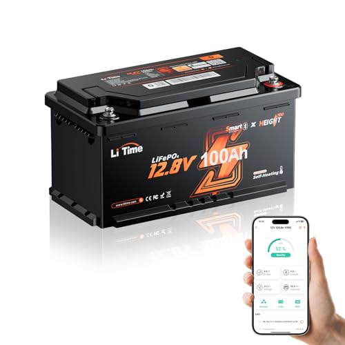 LiTime 12V 100Ah LiFePO4 Bluetooth Lithium Battery für Wohnmobil in DIN H8 L5 Größe, 15000-Zyklen, 200A Akku BMS, 2C Entladung, Smart Heizung, IP65 Wasserdichtheit & Kälteschutz LiTime 12V 100Ah LiFePO4 Bluetooth Lithium Battery für Wohnmobil in DIN H8 L5 Größe, 15000-Zyklen, 200A Akku BMS, 2C Entladung, Smart Heizung, IP65 Wasserdichtheit & Kälteschutz von Litime