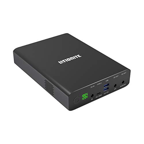 LITIONITE Venom 120W / 64.000mAh Powerbank Tragbarer Externer Akku mit LED-Anzeige - 2X DC (12-24V) - 2X USB - 1x PD 100W Type-C - Ladegerät Netzteil für Smartphone/Tablet/MacBook/Computer/Laptop/PC von Litionite