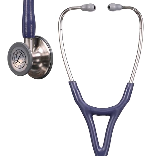 3M Littmann Kardiologie IV Diagnostik-Stethoskop, 6187C, Edelstahl-Bruststück, Mitternachtsblauer Schlauch von Littmann