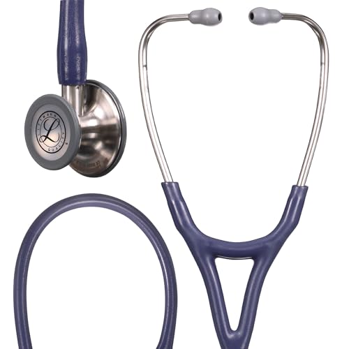 3M Littmann Kardiologie IV Diagnostik-Stethoskop, 6187C, Edelstahl-Bruststück, Mitternachtsblauer Schlauch von Littmann