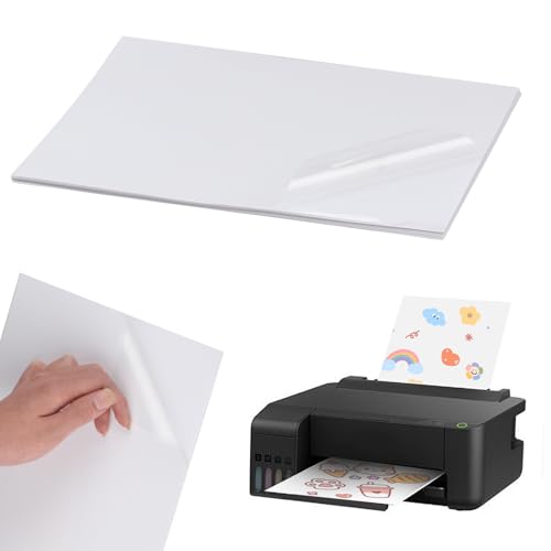 20 Blätt Stickerpapier zum Bedrucken A4 Aufkleber Papier zum Drucken, Selbstklebende Vinyl Aufkleberfolien, Transparent Bedruckbar Klebefolien Druckerpapier für Tintenstrahldrucker Laserdrucker 20 Blätt Stickerpapier zum Bedrucken A4 Aufkleber Papier zum Drucken, Selbstklebende Vinyl Aufkleberfolien, Transparent Bedruckbar Klebefolien Druckerpapier für Tintenstrahldrucker Laserdrucker von LiuHancsqd