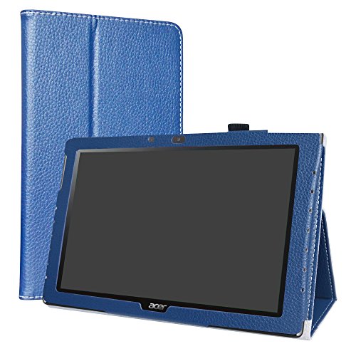 LiuShan Acer Iconia One 10 B3-A40 hülle, Folding PU Leder Tasche Hülle Case mit Ständer für 10.1" Acer Iconia One 10 B3-A40 Android Tablet,Blau von LiuShan