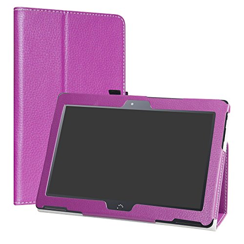 BQ Aquaris M10 hülle,LiuShan Folding PU Leder Tasche Hülle Case mit Ständer für 10.1" BQ Aquaris M10 Android Tablet,Violett von LiuShan