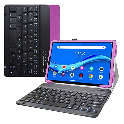 Kompatibel mit Tab M10 Plus hülle,LiuShan Abnehmbare Tastatur hülle mit Ständer für 10.3" Lenovo Tab M10 Plus/Tab M10 FHD Plus (2nd Gen) TB-X606F / Smart Tab M10 Plus Tablet,Violett von LiuShan