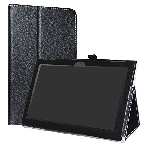 Lenovo Tab4 10 hülle,LiuShan Folding PU Leder Tasche Hülle Case mit Ständer für Lenovo Tab 4 10 2017 Android Tablet,Schwarz von LiuShan