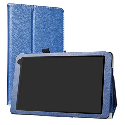 LiuShan Alcatel 1T 10inch hülle, Folding PU Leder Tasche Hülle Case mit Ständer für 10" Alcatel 1T 8082 10inch(Not fit Alcatel 1T 7 inch 8068) Android Tablet,Blau von LiuShan