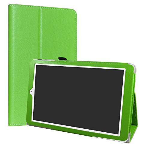 LiuShan Alcatel OneTouch Pixi 3 10 hülle, Folding PU Leder Tasche Hülle Case mit Ständer für 10.1" Alcatel OneTouch Pixi3 10 Android Tablet,Grün von LiuShan