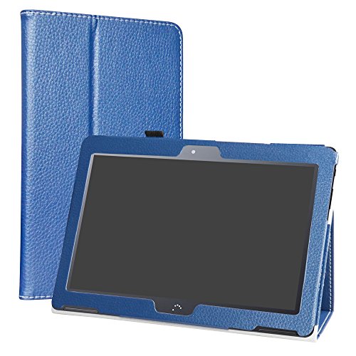 LiuShan BQ Aquaris M10 hülle, Folding PU Leder Tasche Hülle Case mit Ständer für 10.1" BQ Aquaris M10 Android Tablet,Deep Blau von LiuShan